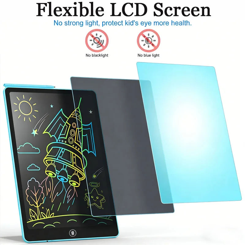 16-inch LCD Writing Tablet Large Electronic Drawing Board Doodle Handwriting Board One-Key Clear Screen Perfect Educational Toy