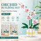 Orchid Building Blocks Flowers Bouquet Bonsai Plant Model Ornament Exquisite DIY Home Decorations Valentines Adult Child's Gifts