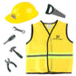 Funny Construction Worker Costume Kit Kids Boys Children Role Play Toy Set Career Costumes Heavy Worker Cosplay
