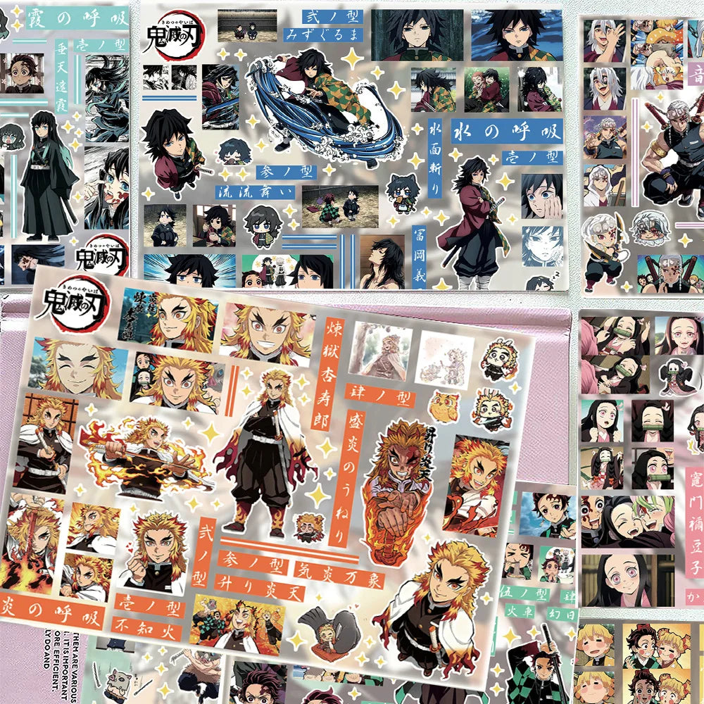 New Demon Slayer Tokitou Muichirou Tomioka Giyuu Creative Anime Peripheral Stickers Two-Dimensional Cartoon Decorative Stickers