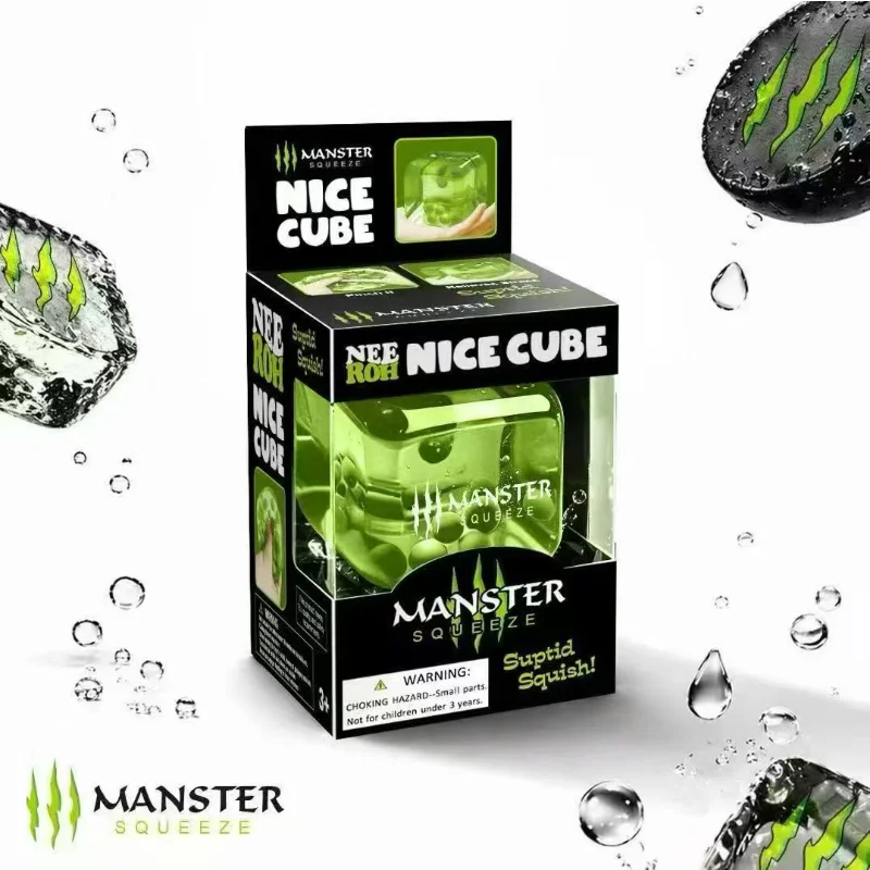 Needoh Nice Cube Sensory Fidget Squish Cube Portable Stress Reliever Anti-Anxiety Focus Toy Gift