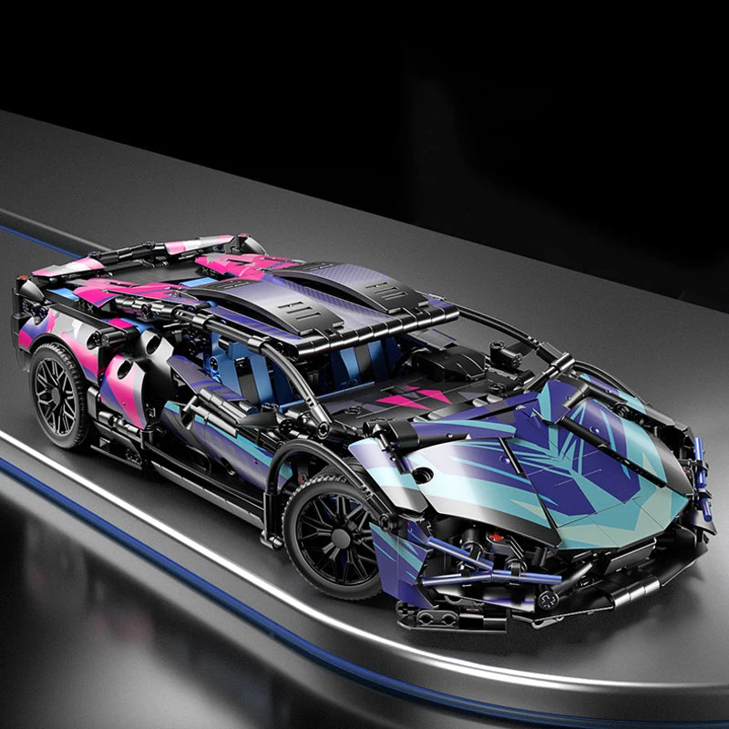 1:14 Technical Building Blocks Racing Car Model Collectible Car Construction Toys For Boy Desktop Decorations Model 1314PCS