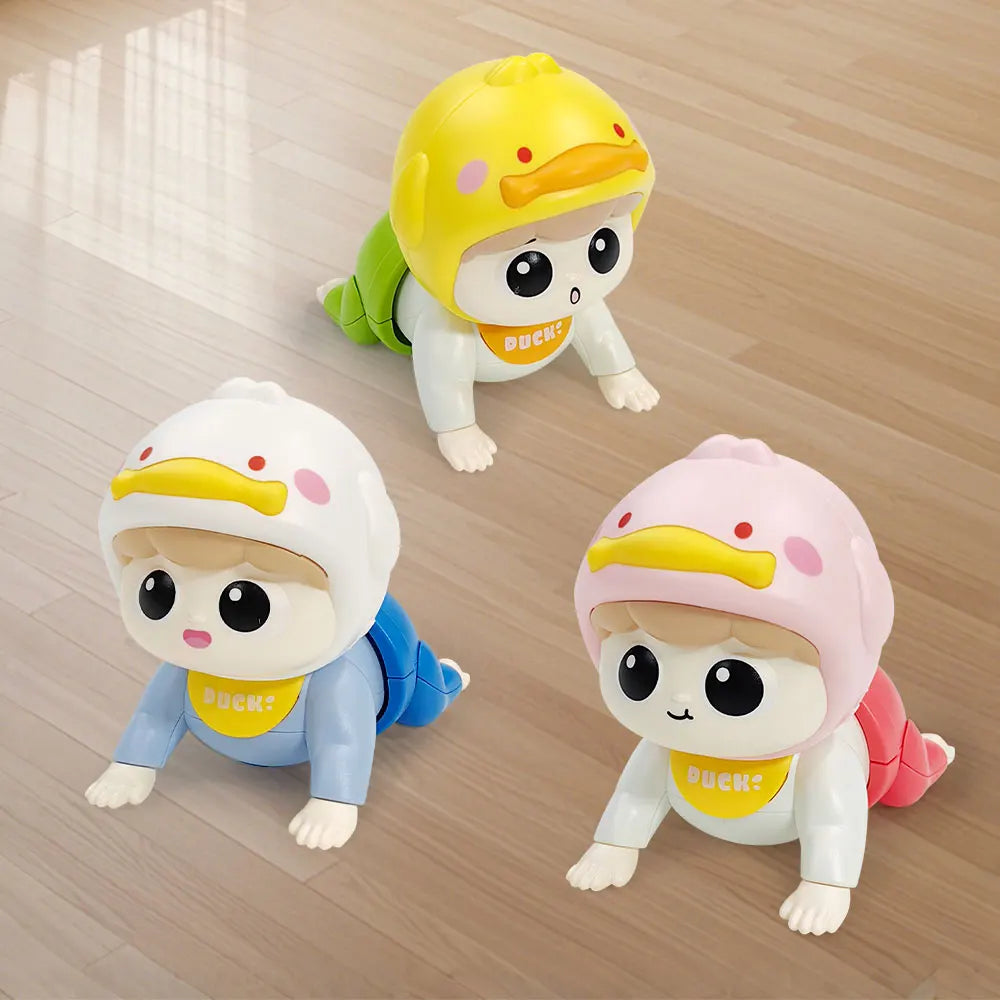 1PC Crawling Doll Baby Toy with Music, Aged 0-1, Learning Crawling Guidance and Head Up Training
