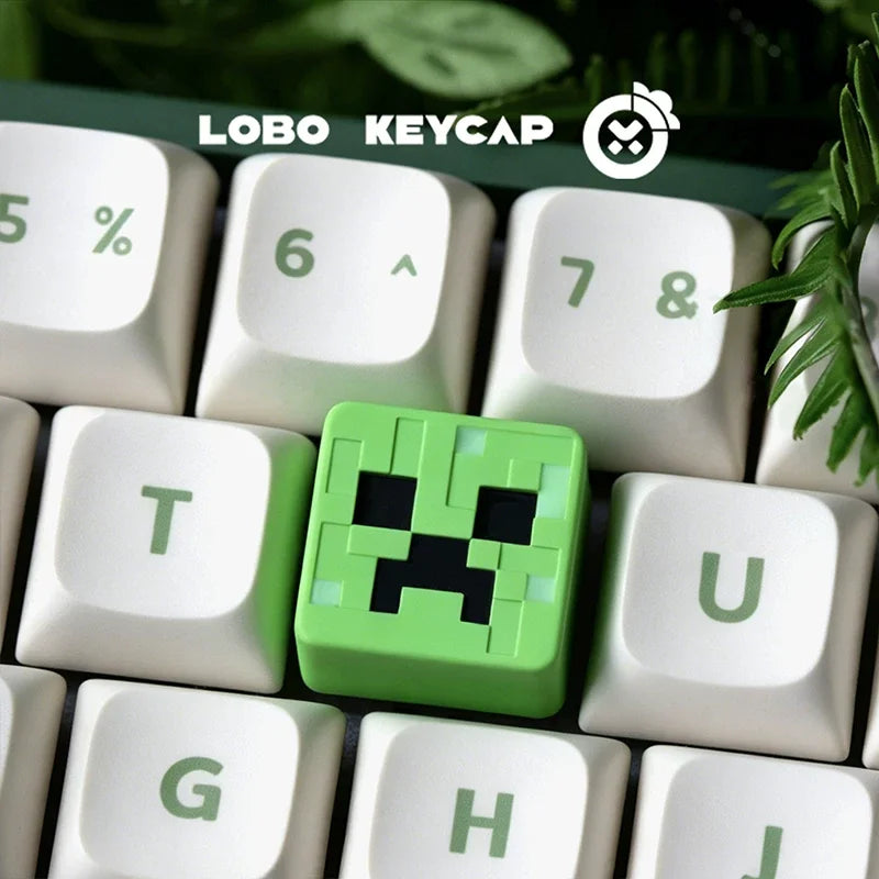 Square Shape My World Series Pixel Style Personalized Mechanical Keyboard Diy Decoration Keycap Game Periphery Custom Edition