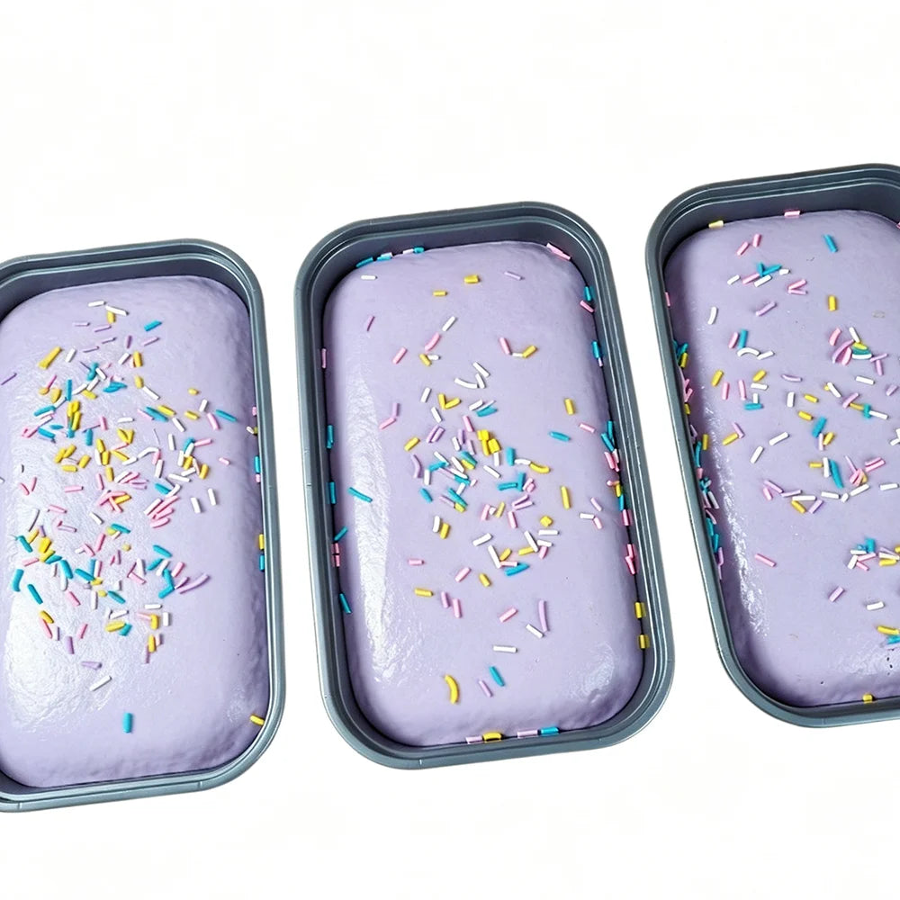 Boxed Cake Squishy Squeeze Toy With Colorful Sprinkles Super Soft Slow Rising Sensory Stress Relief Fidget Toy for Party Gift
