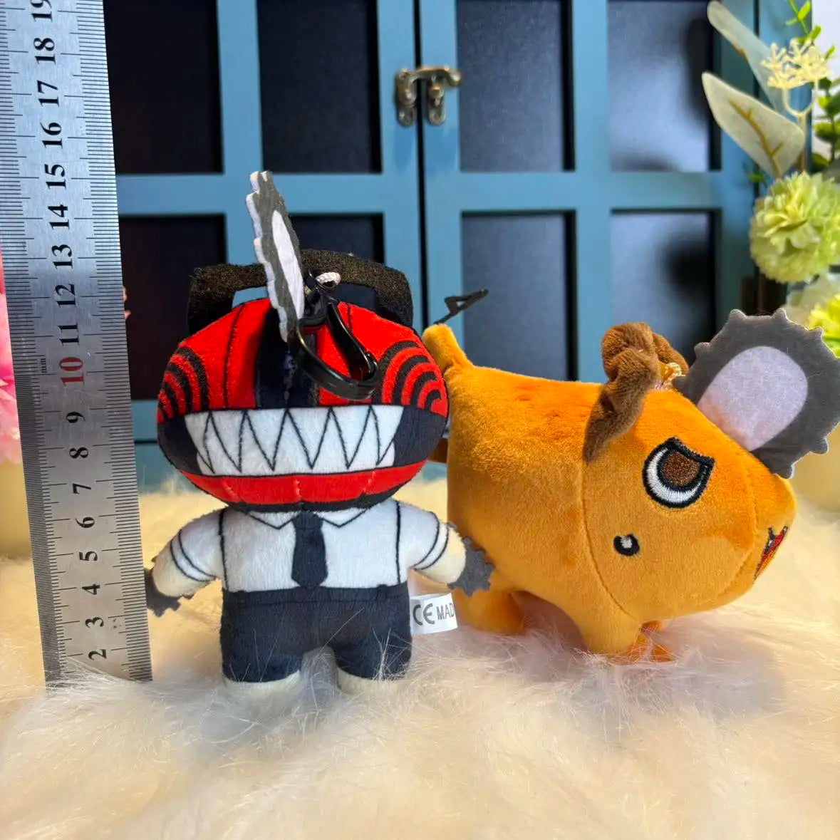 12cm Anime Chainsaw Man Dolls Plush Toy Cartoon Pochita Orange Dog Pillow Stuffed Soft Toy for Kids Birthday Gift