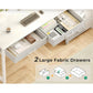 53 Inch White Computer Desk 5 Drawers Kids Study Desk Vanity Table for Girls Dressing Room Bedroom Home Office ODK