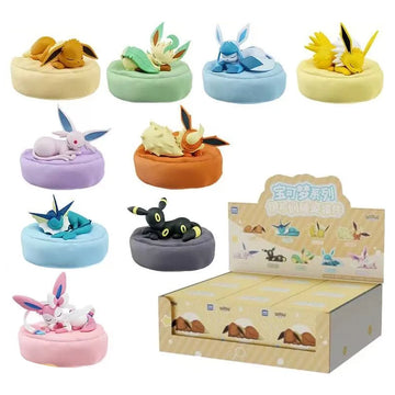 Authentic Pokémon Blind Box Eevee Glaceon Jolteon Sylveon Vaporeon Leafeon Cartoon Doll Ornament Handmade Children's Toy Gift