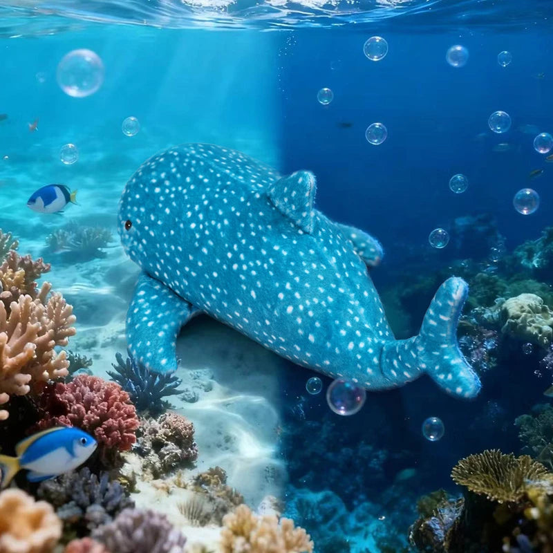 New Cute Animal Plush Doll Whale Shark Anime Stuffed Soft Cushion Pillow Soothing Plush Toy Room Decoration Custom Festival Gift