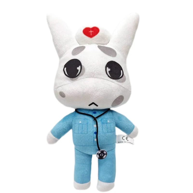 Horror Animal Hospital Plush Toy Blue Dog Soft Stuffed Cartoon Doll Collectible For Adult Fans Home Decoration Christmas Gifts
