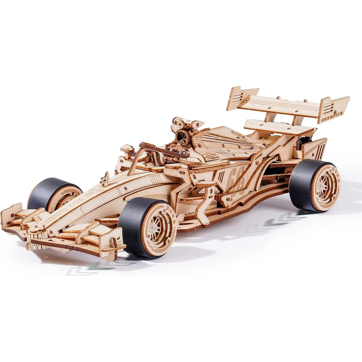 ROKR 3D Wooden Puzzle Formula Racing Car Mechanical Model Building Kit 1:18 Scale 241-piece Puzzle Toys for Adult to Build Ideal Gift for Boys Men