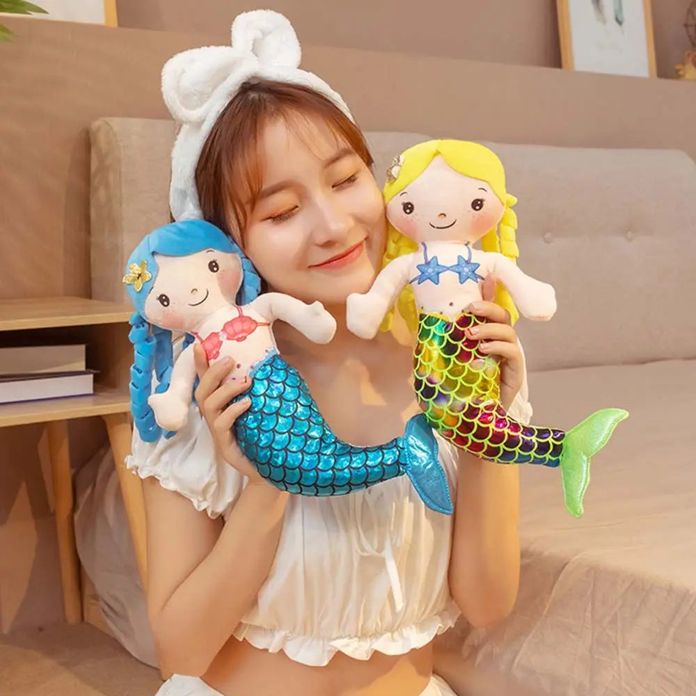 1PC 30cm Cartoon Mermaid Plush Doll Toy Mini Pillow Plush Toys for Birthday Gifts