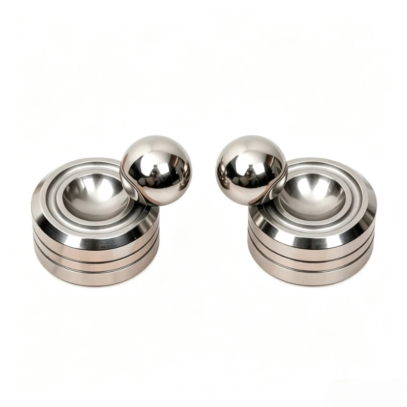 Adult Desktop Stress Relief Metal Fidget Toy Decompression Hypnosis Rotary Gyro Fingertip Toy Kinetic Round Spinner  Gift