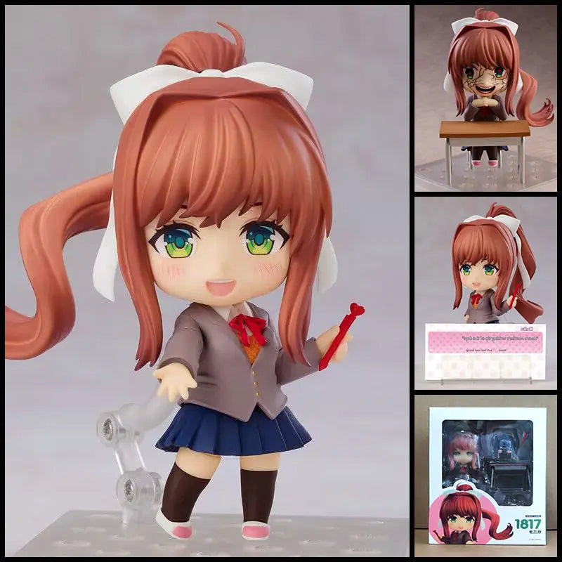 Doki Doki Literature Club Q Version Nendoroid Monika 1817 Yuri 2283 Sayori 2250 Natsuki 2077 Game Periphery Collectble Toy Gifts