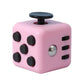 Square Infinity Dice Fidget Toy with Tactile Buttons Multifunctional 6-Side Decompression Cube Clicker Switch Gear Dial Joystick
