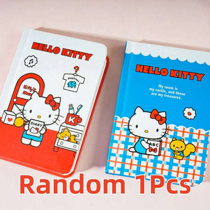 Genuine Sanrio Pocket Type Notebook Hello Kitty Cartoon Print Writing Book Notepad Office Bookkeeping Teens Gifts