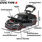 1:32 Honda CIVIC TYPE-R Alloy Diecast Toy Cars Model Simulated with Sound Light Vehicles Collection Toys Children Birthday Gifts