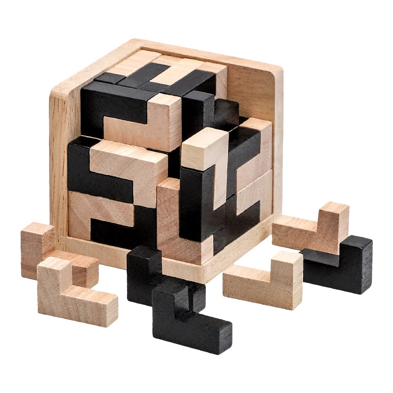 Impossible Wooden Puzzle IQ Puzzles for Adults Impossible JigSaw Puzzles Brain-teaser Ten Level Difficulty Tangram Board Games