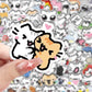 72PCS Line Kitten Daily Graffiti Sticker Cute Cat Cartoon Decal for Laptop Phone Guitar Cup Skateboard Waterproof Sticker