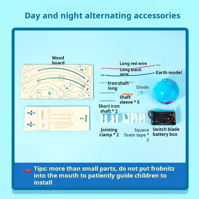 Science Experiment Diy Earth Day And Night Alternation Demonstration Model Children's Hand-made Science And Technology Toys