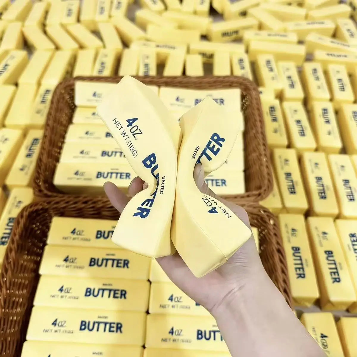 Butter Stick Squeezed Soft Slow Rising Toy Butter Bar Brick Squishy Fidget Anti Stress Release Hand Relax Games Festivals Gifts