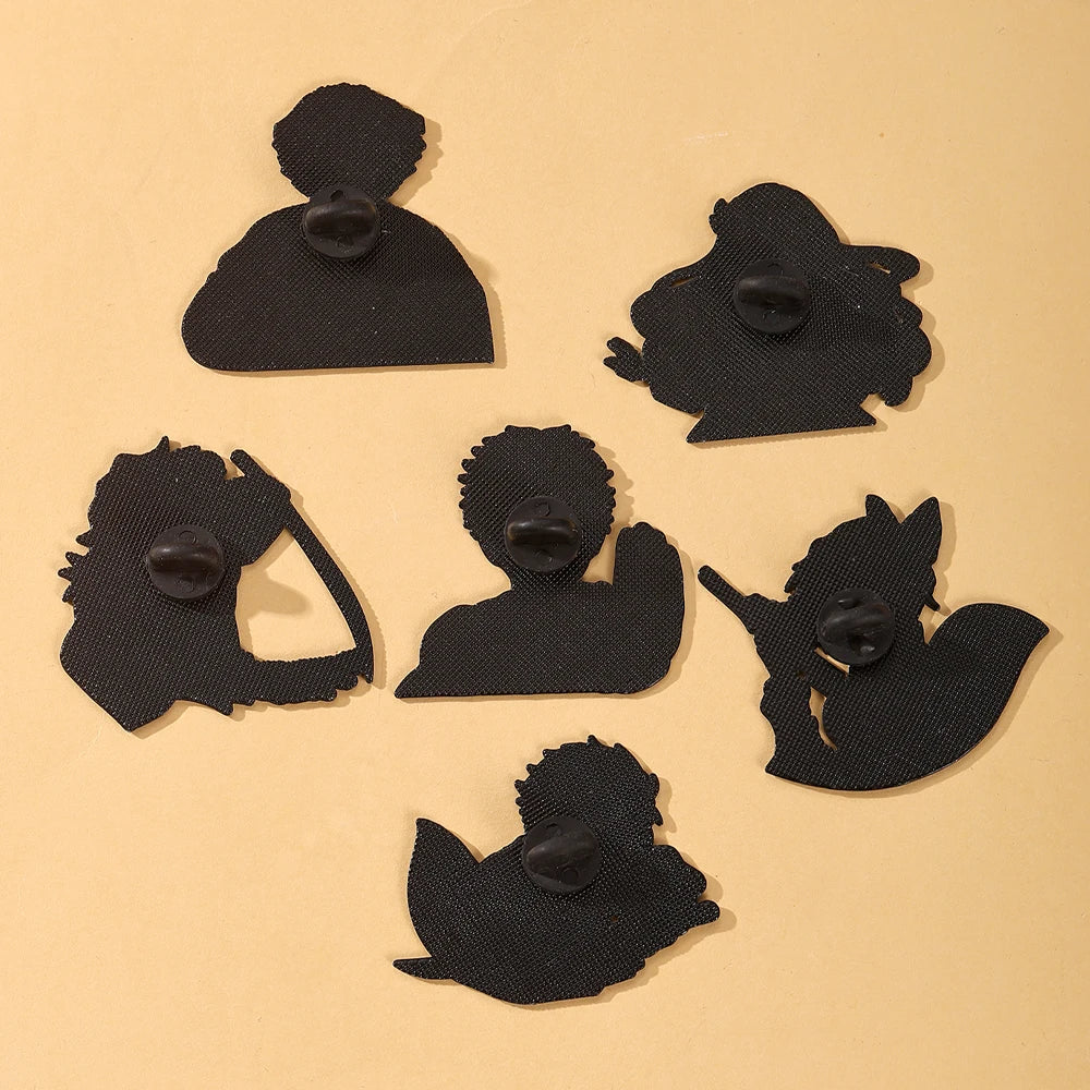 4/8Pcs Anime Demon Slayer Enamel Brooch Pins Kimetsu No Yaiba Character Tanjirou Nezuko Rengoku Metal Lapel Badge Cosplay Gift