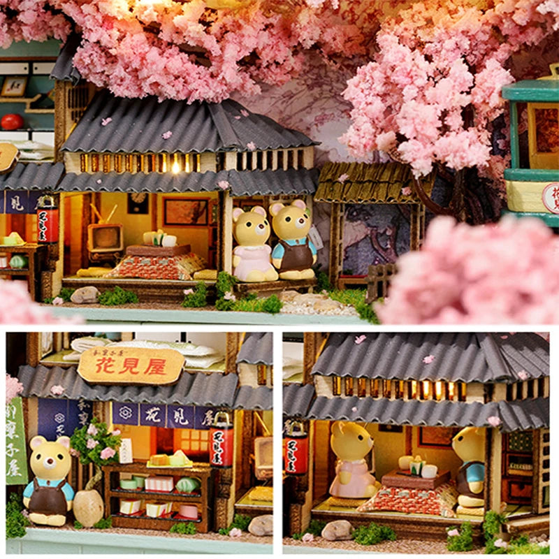 DIY Wood DollHouses Handmade Funny Box Theatre Miniature Box Cute Doll Houses Assemble Kits Gift Wooden Toys For Girls