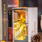 Robotime Rolife DIY Book Nook Japanese Sakura Densya in Books Series Wooden Miniature House with Furniture Doll House Kits Toy