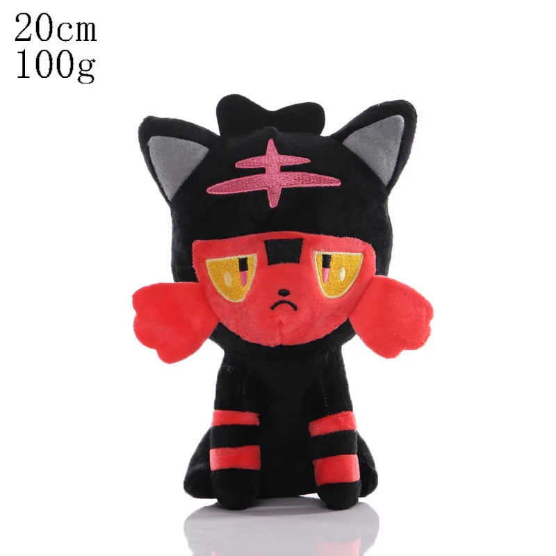 Adorably Litten Plush Toy Anime Pokemon Stuffed Doll Kawaii Cartoon Toys Hobbies Room Docor Xmas Gifts Birthday Present For Kids