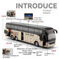 1:30 Realic Alloy Luxury Bus Simulation Tourist Bus Original Car Paint Model Car Sound and Light Durable Boys' Gift