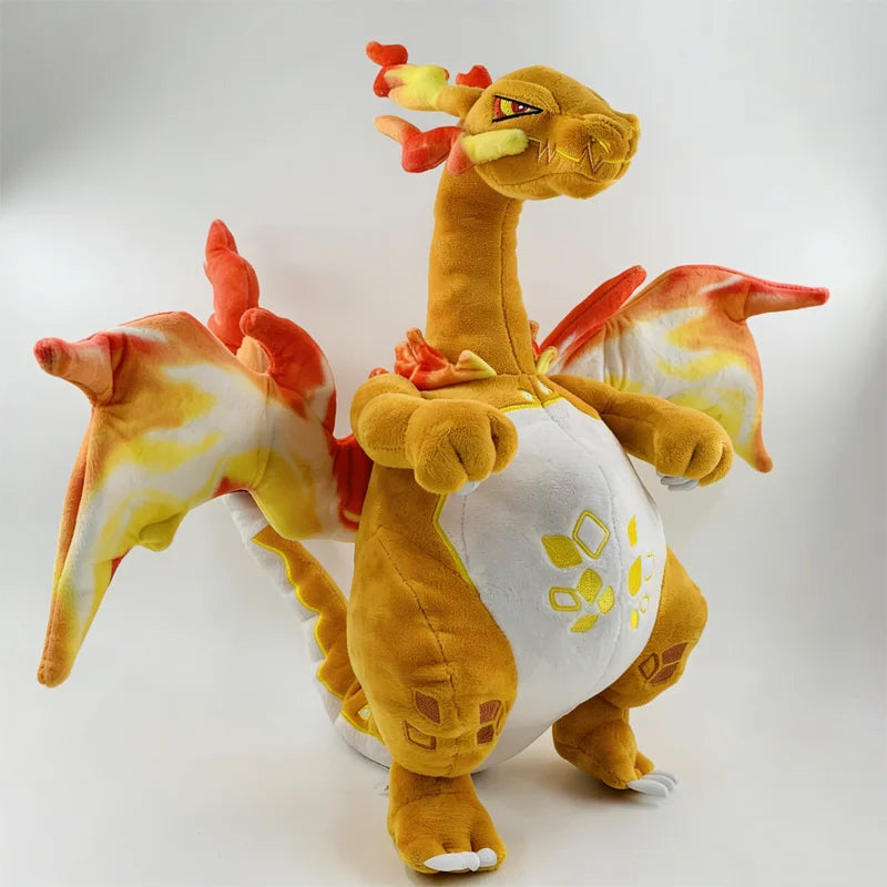 38cm Poke Charizard G-Max Wildfire Anime Cartoon Plush Toys Soft Pillow Cushion Room Decoration Doll Fans Collectible Gift