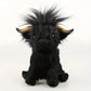 30cm Simulation Kyloe Cream Highland Cow Animal Plush Doll Soft Stuffed Highland Cow Cattlle Plushie Gift for Kids Boys Girls