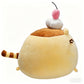 22cm Pudding Cat Stuffed Plushie Round Cute Animal Soft Toy for Friend Birthday Present Sleeping Pillow