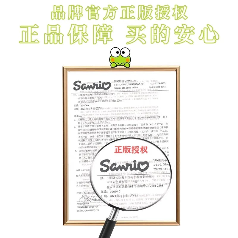 10cm Sanrio My Melody Kuromi Cinnamoroll Hello Kitty Hangyodon Purin Dog Bell Plush Toy Anime Stuffed Animals Keychains Pendant