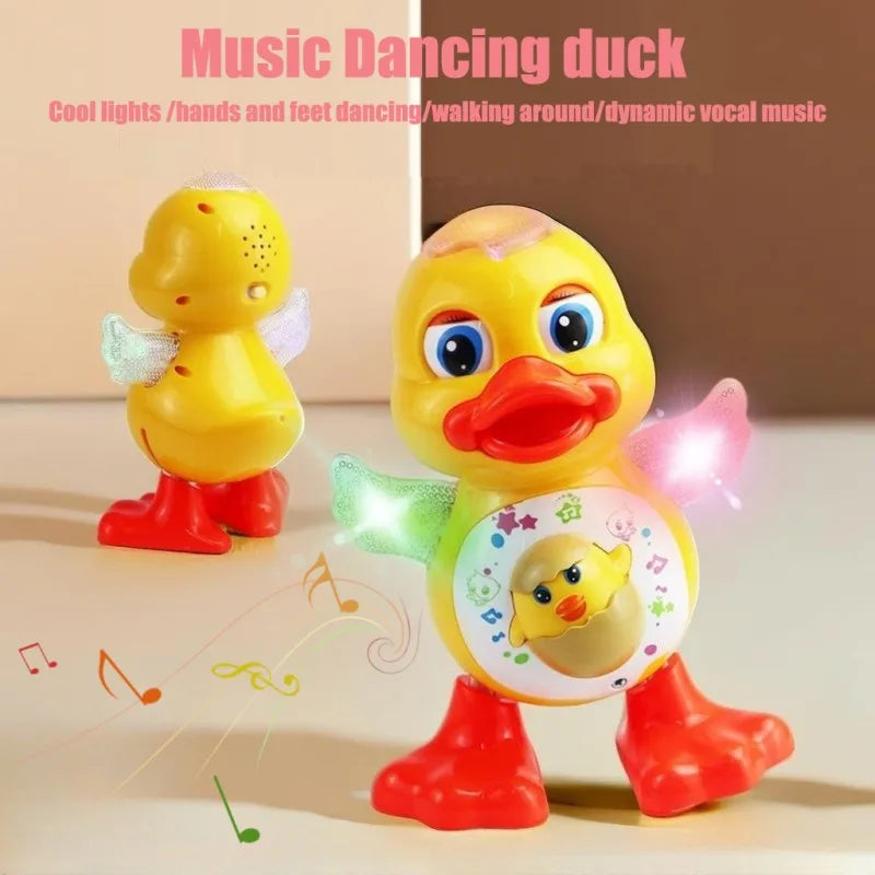 Electric Dancing Duck Toy Interactive Musical Animal with Flashing Lights Educational Gift for Kids