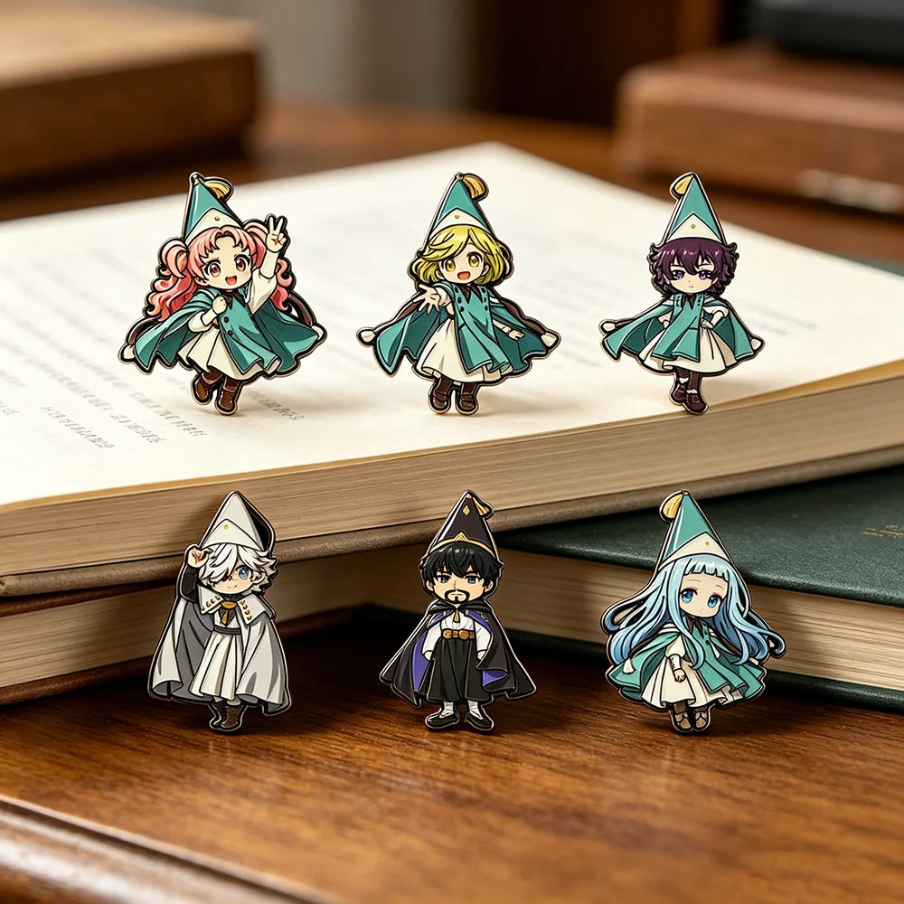 Witch Hat Atelier Anime Enamel Pin Set - 6PCS Coco Agott Olruggio Richeh Brooch Collection, Cute Chibi Badges for Backpacks