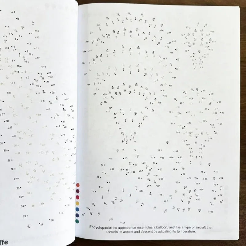 Pen Control Training Children's Drawing By Connecting Lines Drawing Points and Connecting Lines Fun Activity Book 48 Color Pages