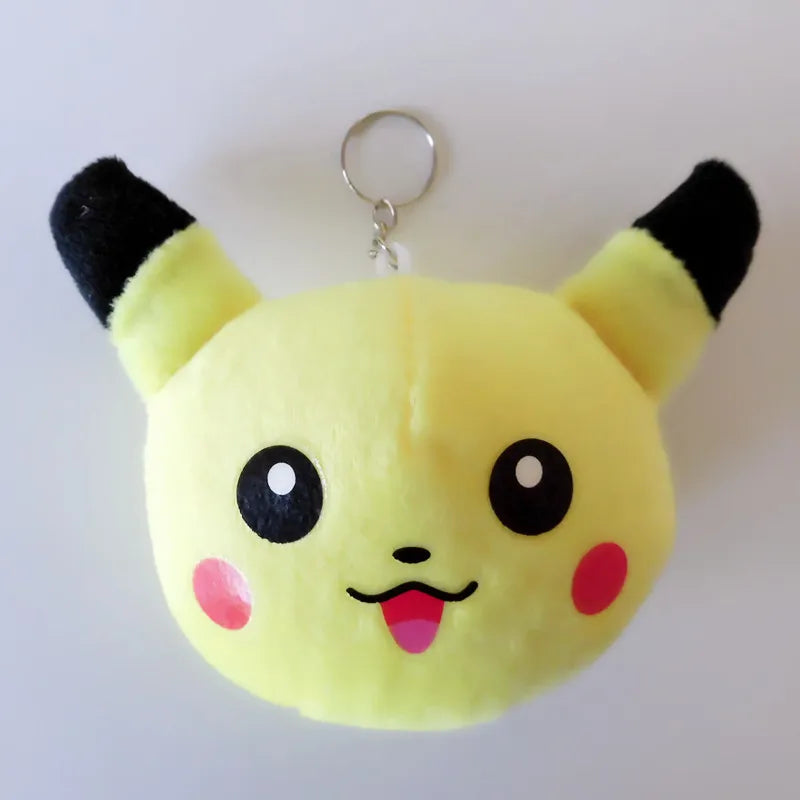 Cute Pokemon Pikachu Plush Keychain 10cm Soft Stuffed Animal Pendant Key Ring Toy Christmas Birthday Gift