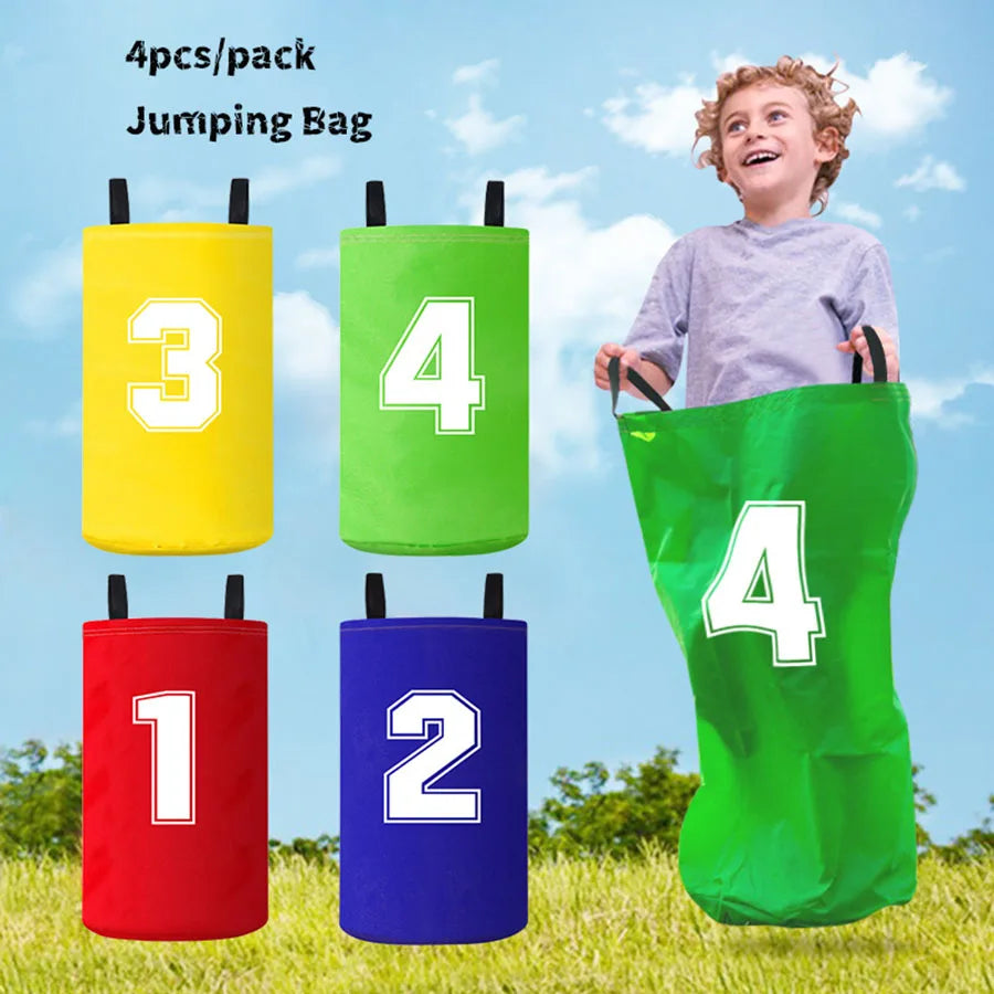 1pcs Colorful Kids Jumping Bags Foldable Lightweight Kids Field Race Bag Portable Easy To Carry Outdoor Games Outdoor Race Bags