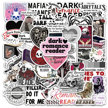 50PCS Dark Romance Reader Stickers in Cartoon Glass Balls DIY Phone Cases Laptop Water Cups Computer Toy Stickers