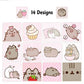 500PCS Pusheen Style Cartoon Cat Roll Stickers Waterproof Graffiti Scrapbooking Notebook Phone Cute Decoration Decals Toys