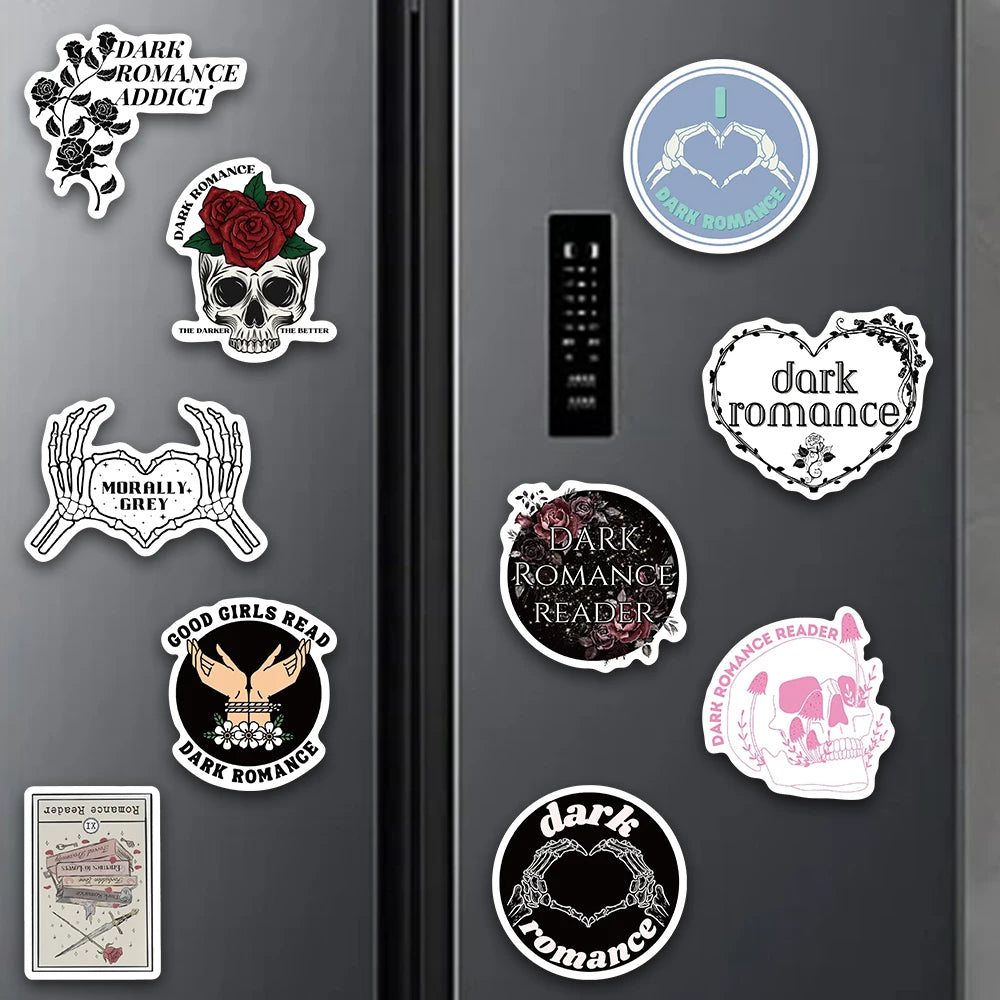 50PCS Dark Romance Reader Stickers in Cartoon Glass Balls DIY Phone Cases Laptop Water Cups Computer Toy Stickers