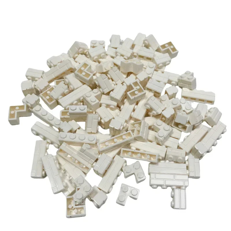 120Pcs DIY Model Accessories For Castle City MOC Scene Building Masonry Wall Building Blocks Compatible 98283 15533 Brick