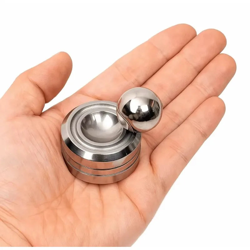 Adult Desktop Stress Relief Metal Fidget Toy Decompression Hypnosis Rotary Gyro Fingertip Toy Kinetic Round Spinner  Gift
