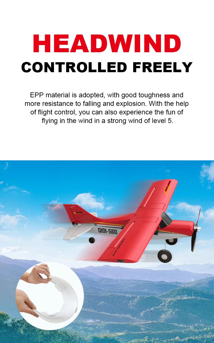 M7 Moore Off-road Aircraft Qidi560 RC Plane EPP 4CH Remote Control Brushless Airplane with LED Light Model Toys for Children