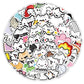 72PCS Line Kitten Daily Graffiti Sticker Cute Cat Cartoon Decal for Laptop Phone Guitar Cup Skateboard Waterproof Sticker