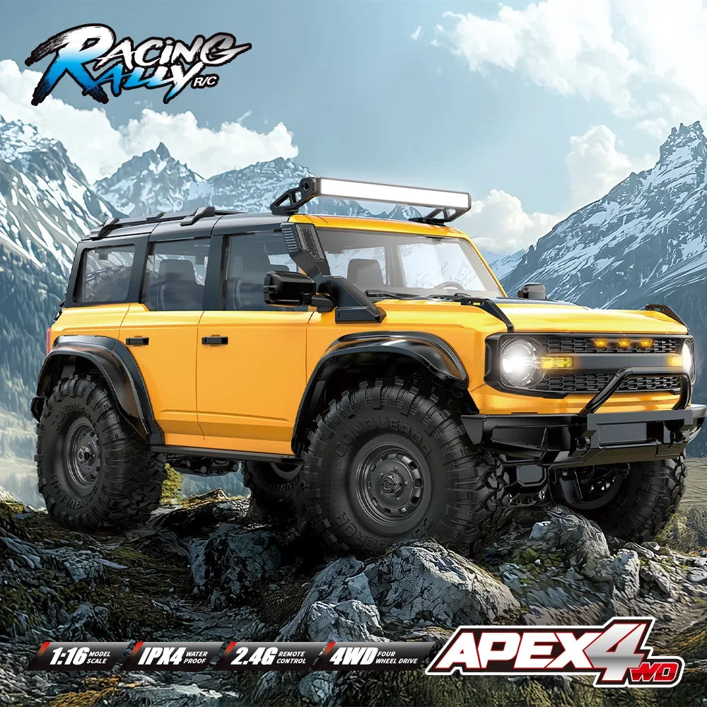 1/16 RC Car HB R1601 Remote Control Climbing Car 4WD High-Speed Electric Off-Road Toy Car With Colorful Lights Suitable For Boys' Outdoor Play