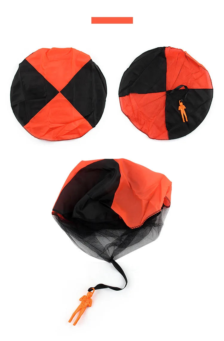 1pcs Hand Throwing Parachute Outdoor Funny Toys Game Play Toys for gift Parachute Sport with Mini Soldier Toys