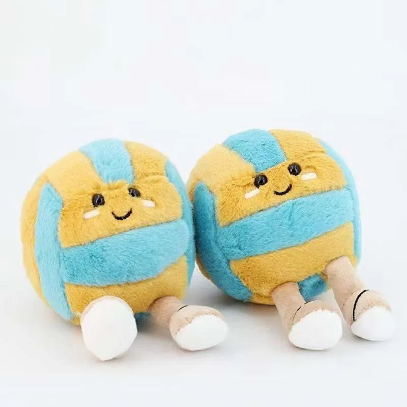 Soft Plush Cartoon Volleyball Toy, Fun Sports-Themed Keychain And Bag Decor for Fun Accessories