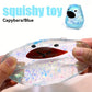 Cartoon Capybara Decompression Toy Soft Glitter Gummy Low Rebound Squishy Fidget Toy Stress Relief Tool for ADHD & Anxiety
